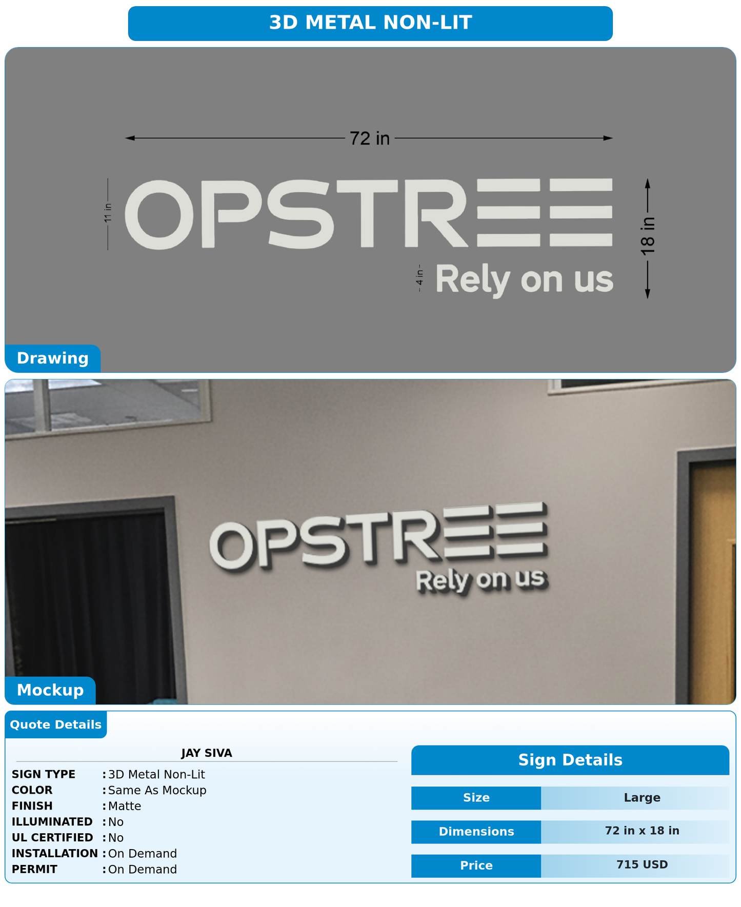 CUSTOM MOCKUP SIGN FOR Jay Siva