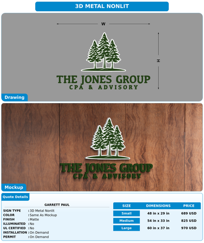 CUSTOM MOCKUP SIGN FOR Garrett Paul