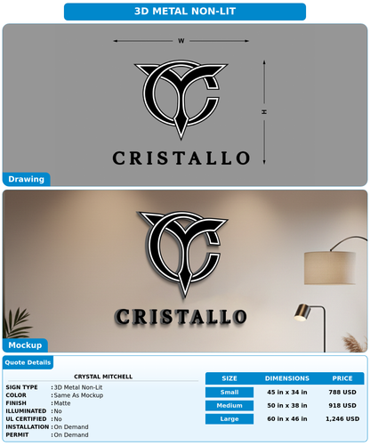 CUSTOM MOCKUP SIGN FOR Crystal Mitchell