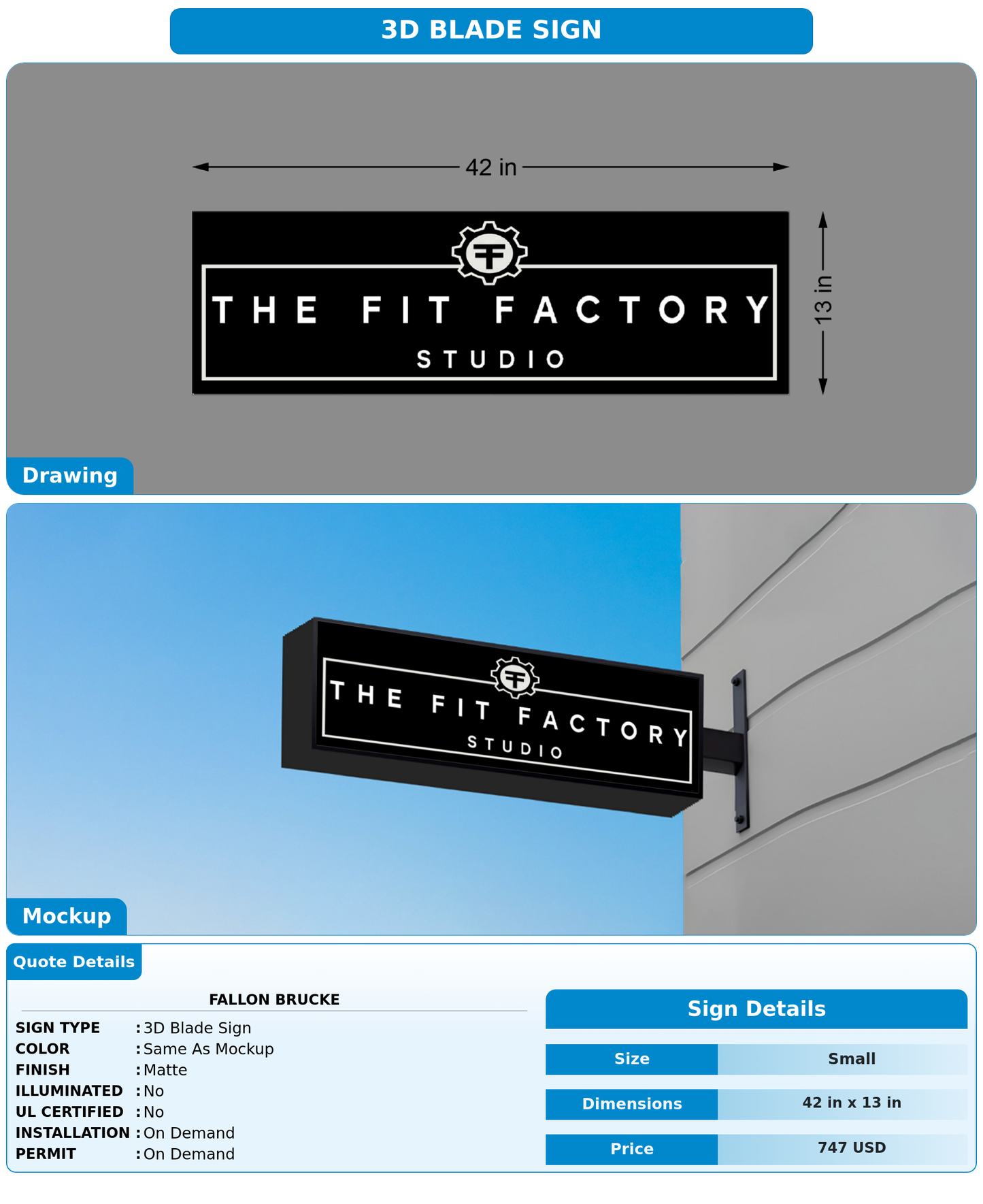 CUSTOM MOCKUP SIGN FOR Fallon Brucke