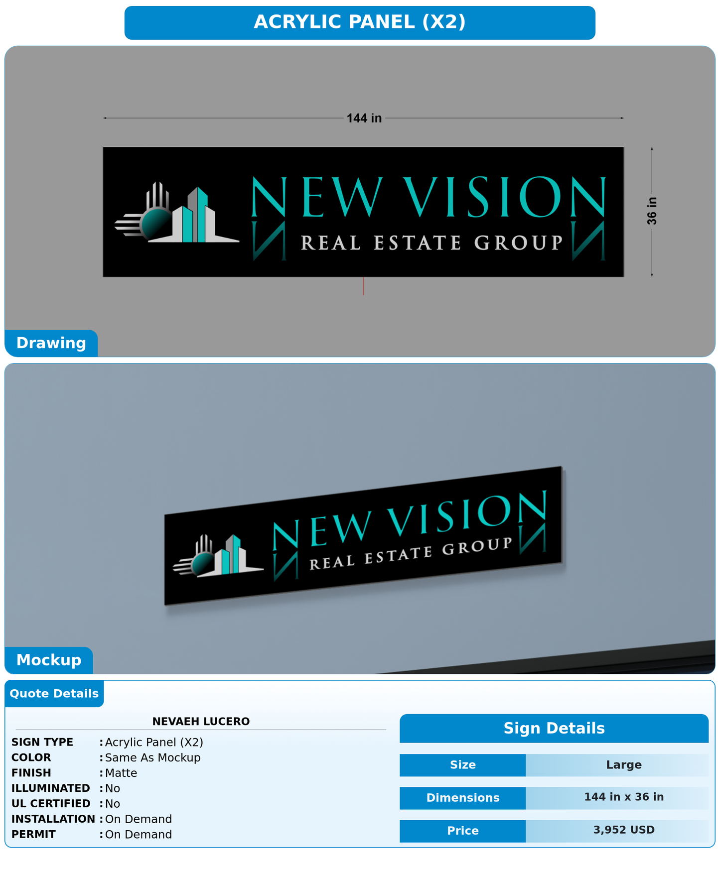 CUSTOM MOCKUP SIGN FOR Nevaeh Lucero
