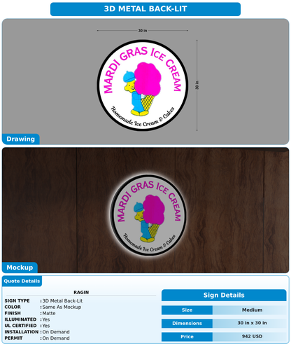 CUSTOM MOCKUP SIGN FOR Ragin