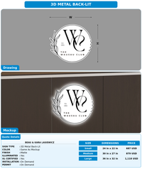CUSTOM MOCKUP SIGN FOR Beau & Kara Lasiewicz