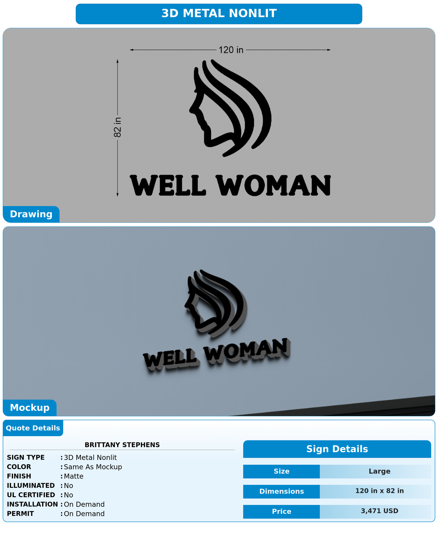 CUSTOM MOCKUP SIGN FOR Brittany Stephens