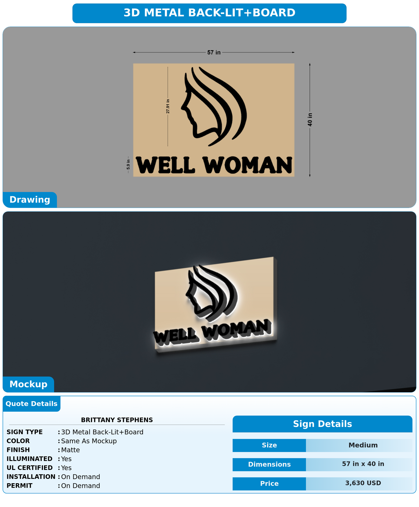 CUSTOM MOCKUP SIGN FOR Brittany Stephens