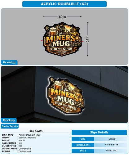CUSTOM MOCKUP SIGN FOR Ron Davies
