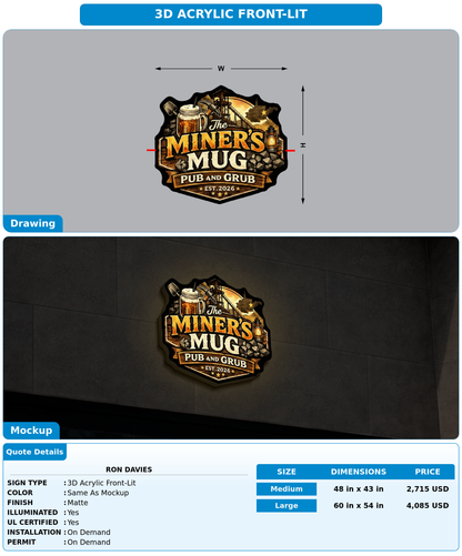 CUSTOM MOCKUP SIGN FOR Ron Davies