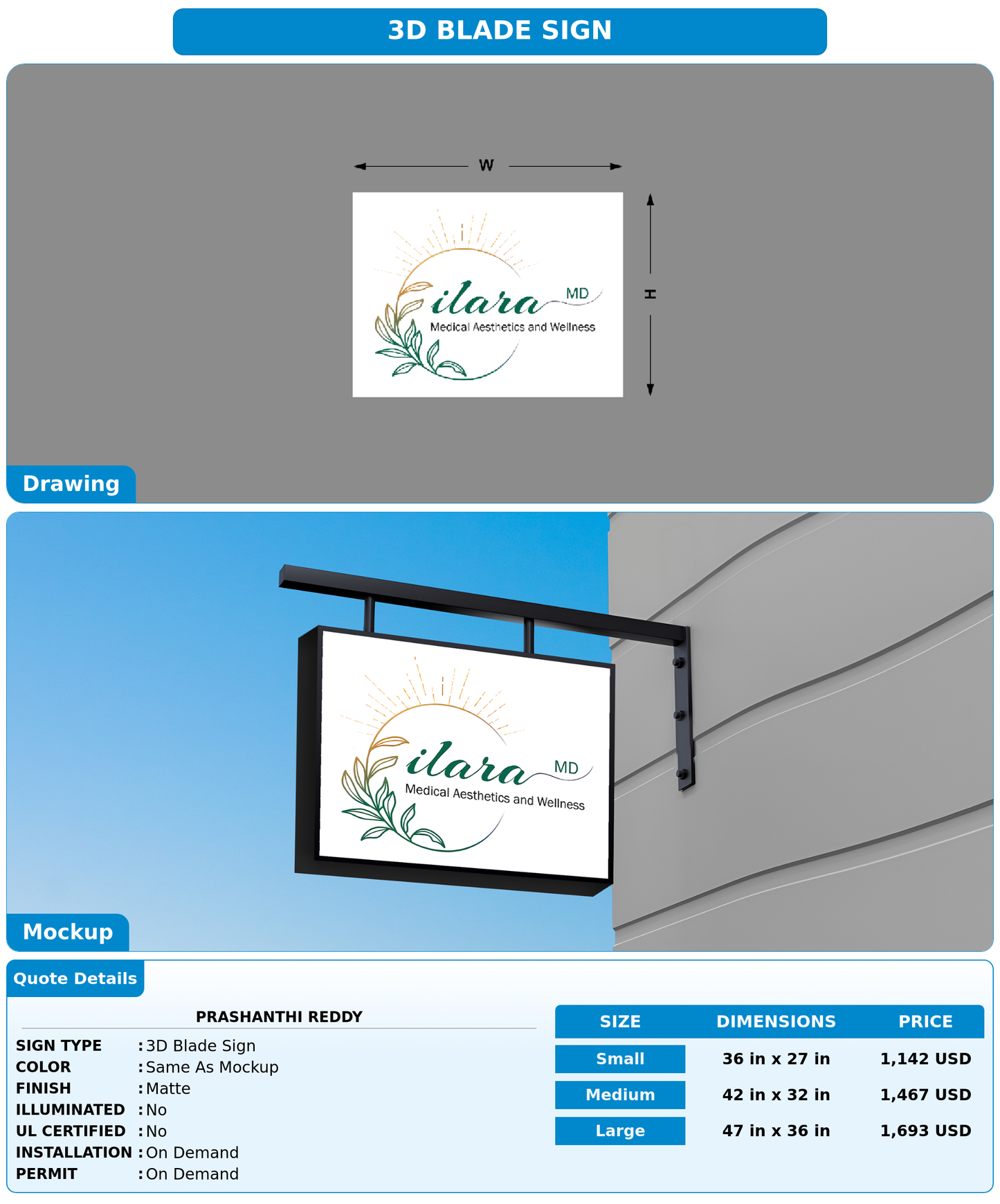 CUSTOM MOCKUP SIGN FOR Prashanthi Reddy