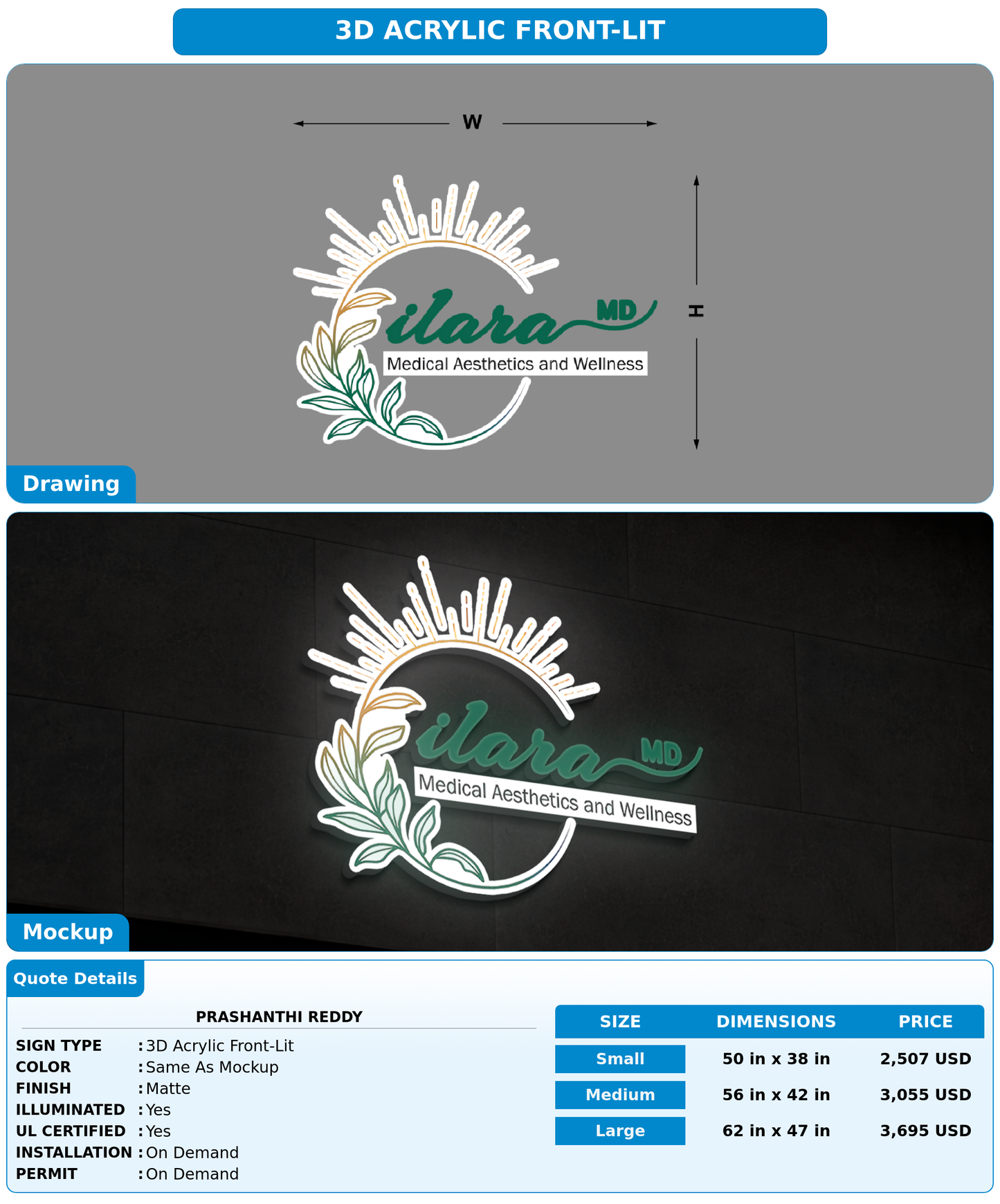CUSTOM MOCKUP SIGN FOR Prashanthi Reddy