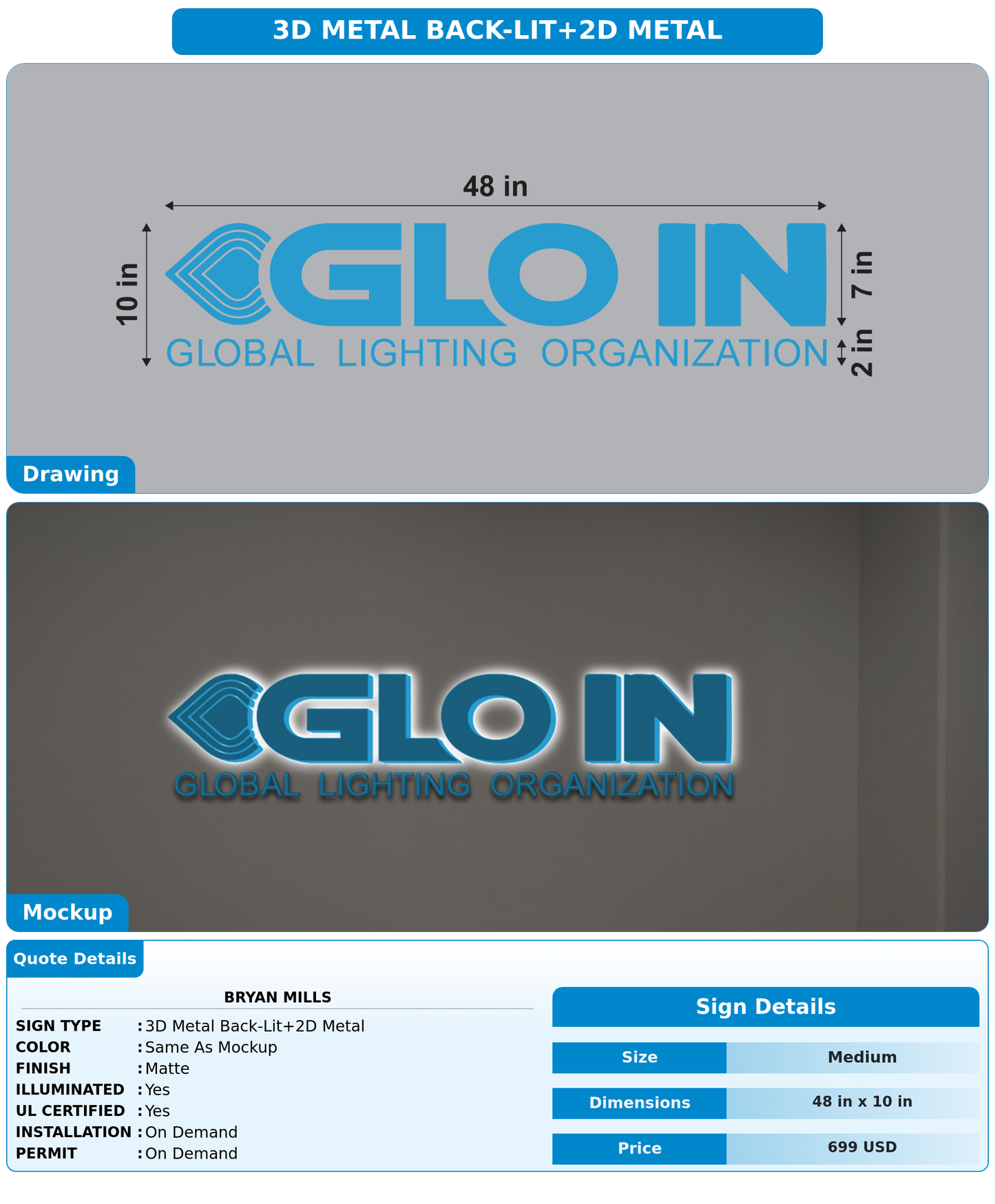 CUSTOM MOCKUP SIGN FOR Bryan Mills