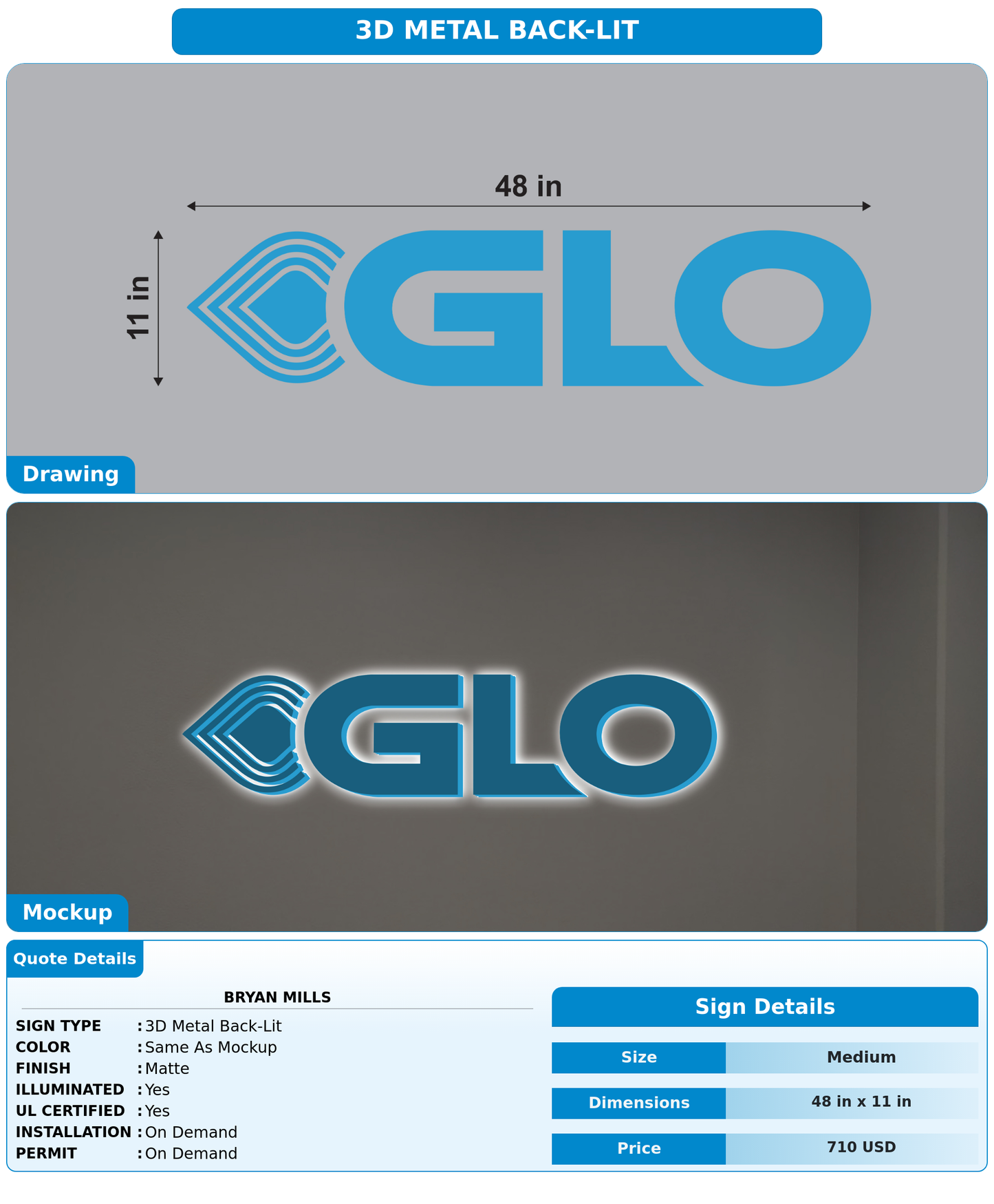 CUSTOM MOCKUP SIGN FOR Bryan Mills