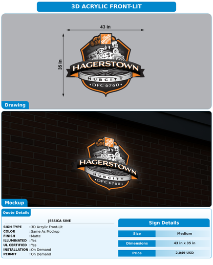 CUSTOM MOCKUP SIGN FOR Jessica Sine