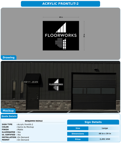 CUSTOM MOCKUP SIGN FOR Benjamin Riehle