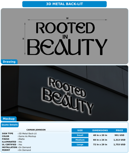 CUSTOM MOCKUP SIGN FOR Camani Johnson