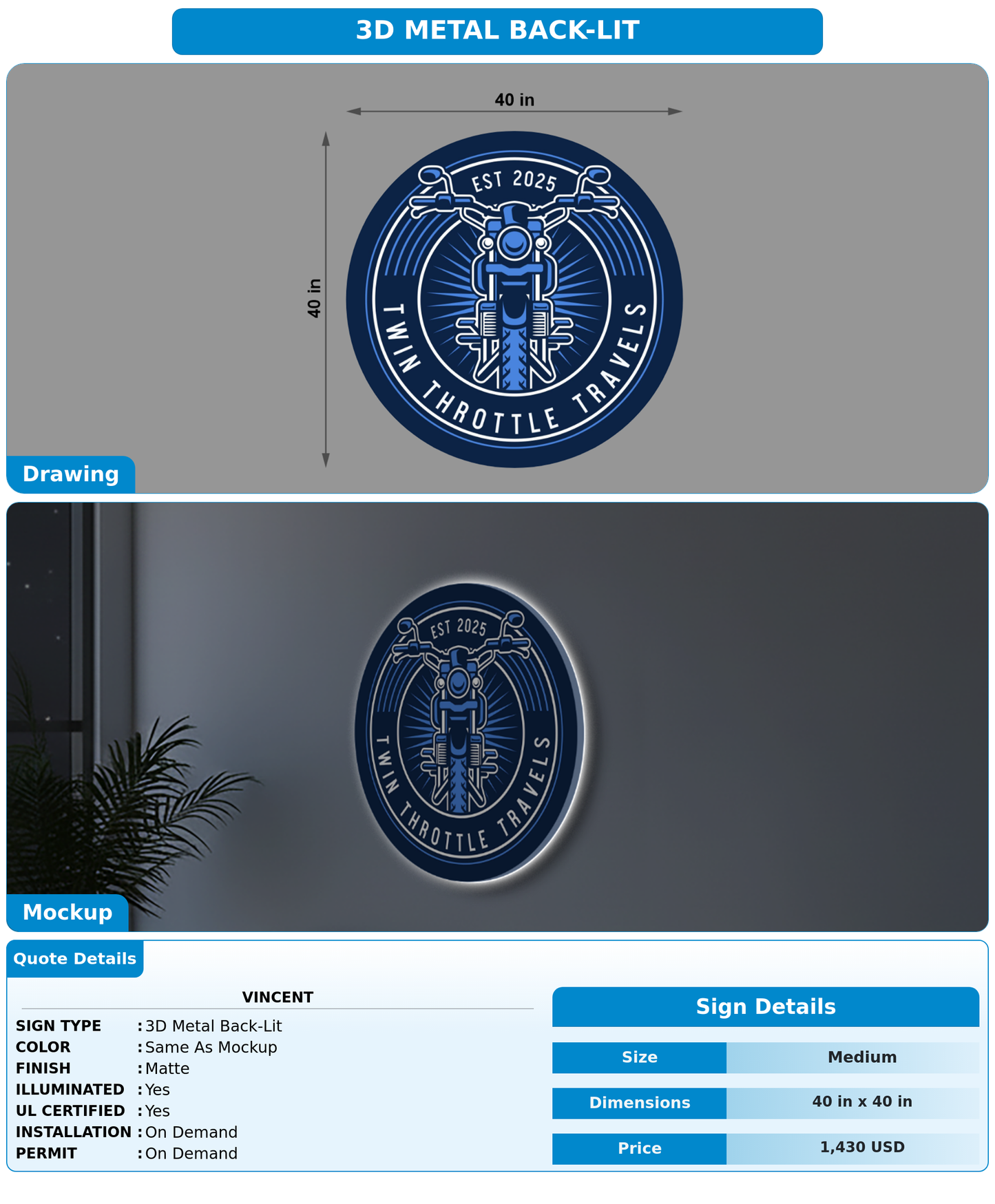 CUSTOM MOCKUP SIGN FOR Vincent