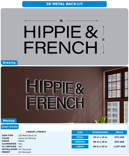 CUSTOM MOCKUP SIGN FOR Lindsay J French