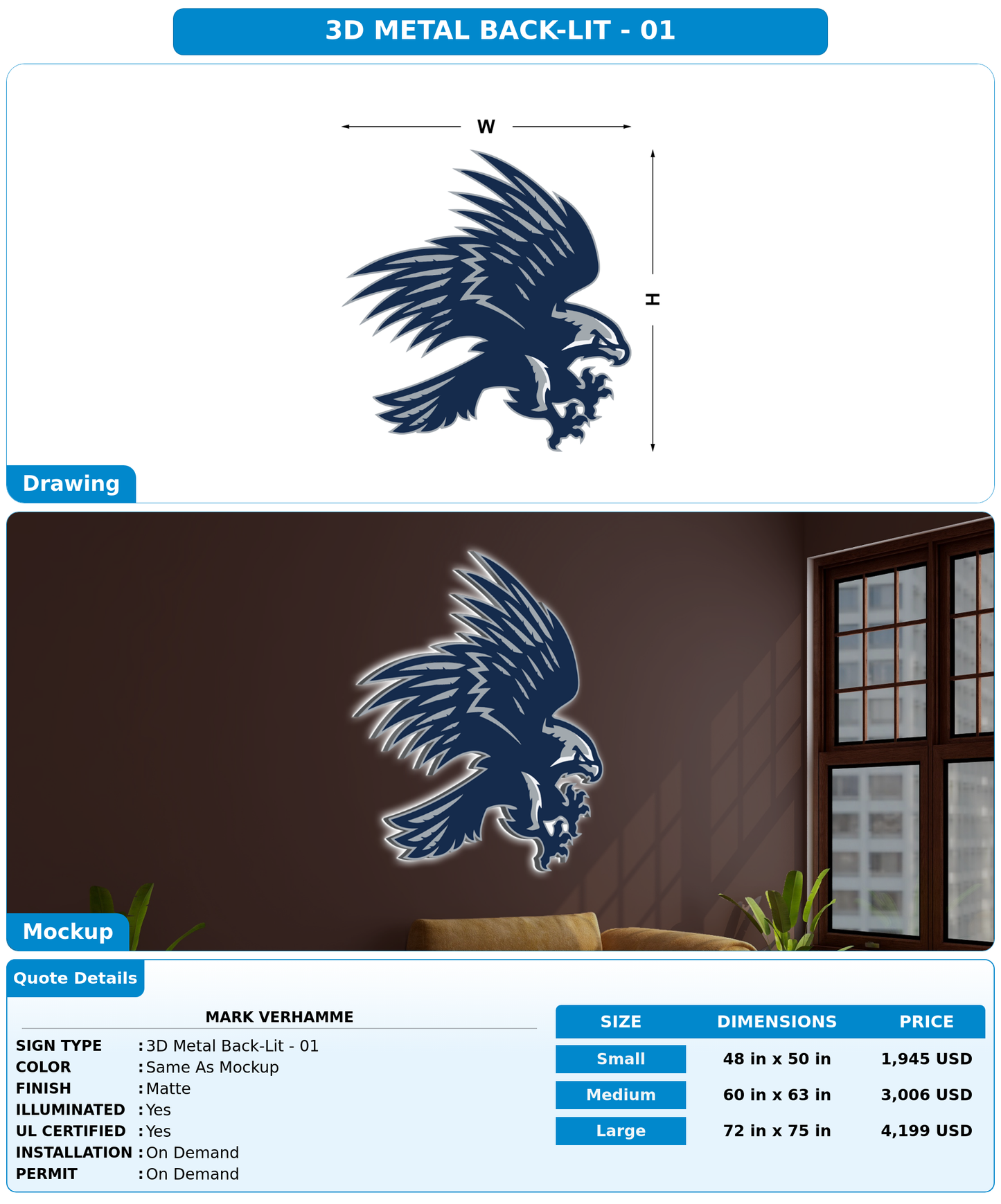 CUSTOM MOCKUP SIGN FOR Mark Verhamme