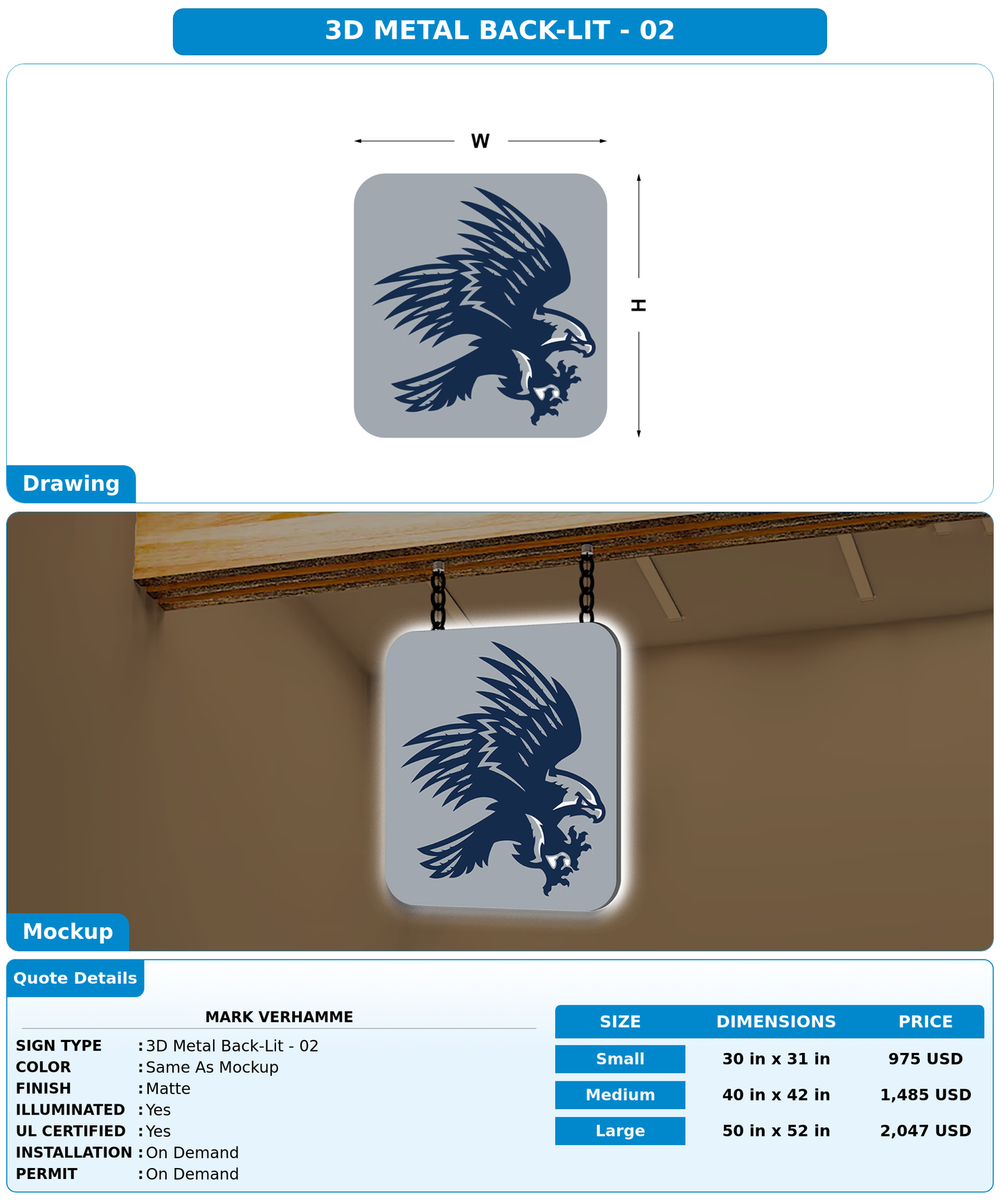 CUSTOM MOCKUP SIGN FOR Mark Verhamme