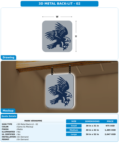 CUSTOM MOCKUP SIGN FOR Mark Verhamme