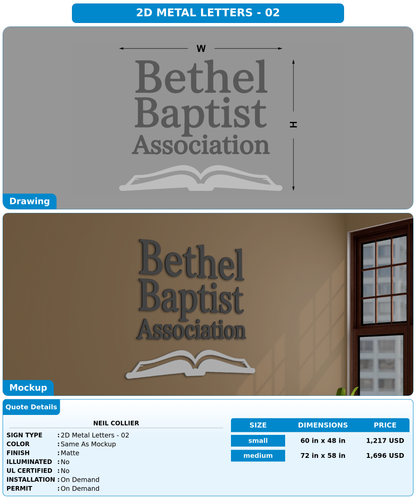 CUSTOM MOCKUP SIGN FOR Neil collier