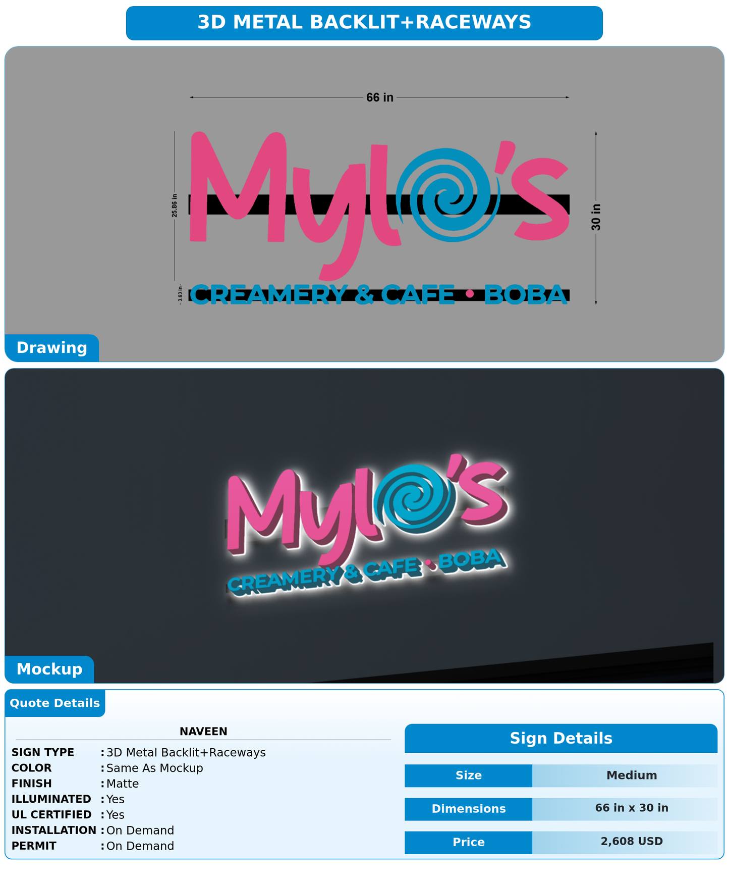 CUSTOM MOCKUP SIGN FOR Naveen