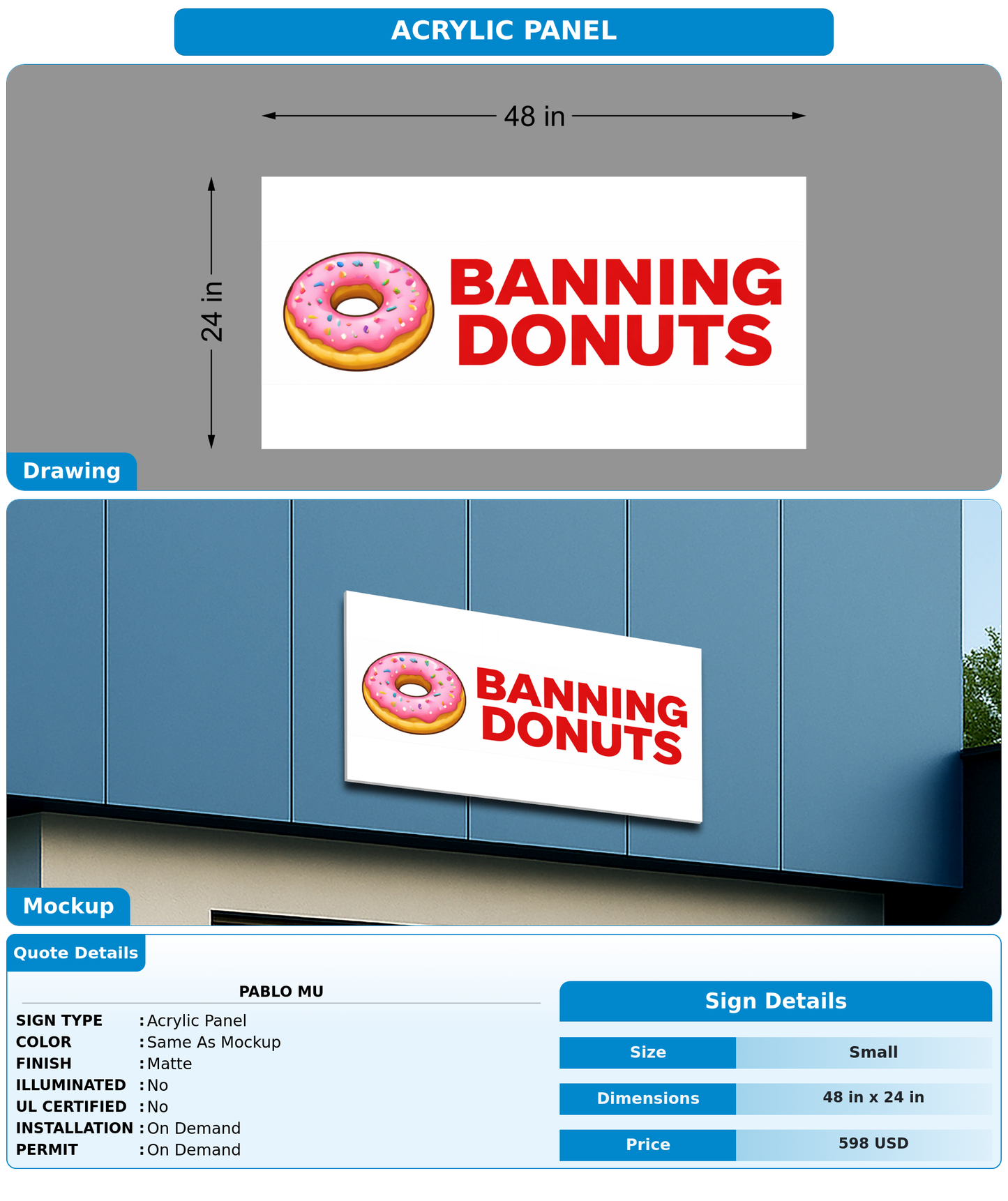 CUSTOM MOCKUP SIGN FOR Pablo mu