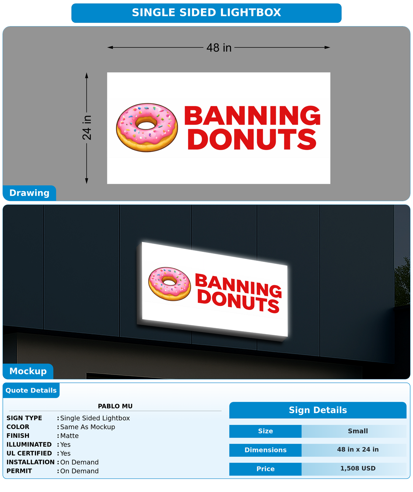 CUSTOM MOCKUP SIGN FOR Pablo mu