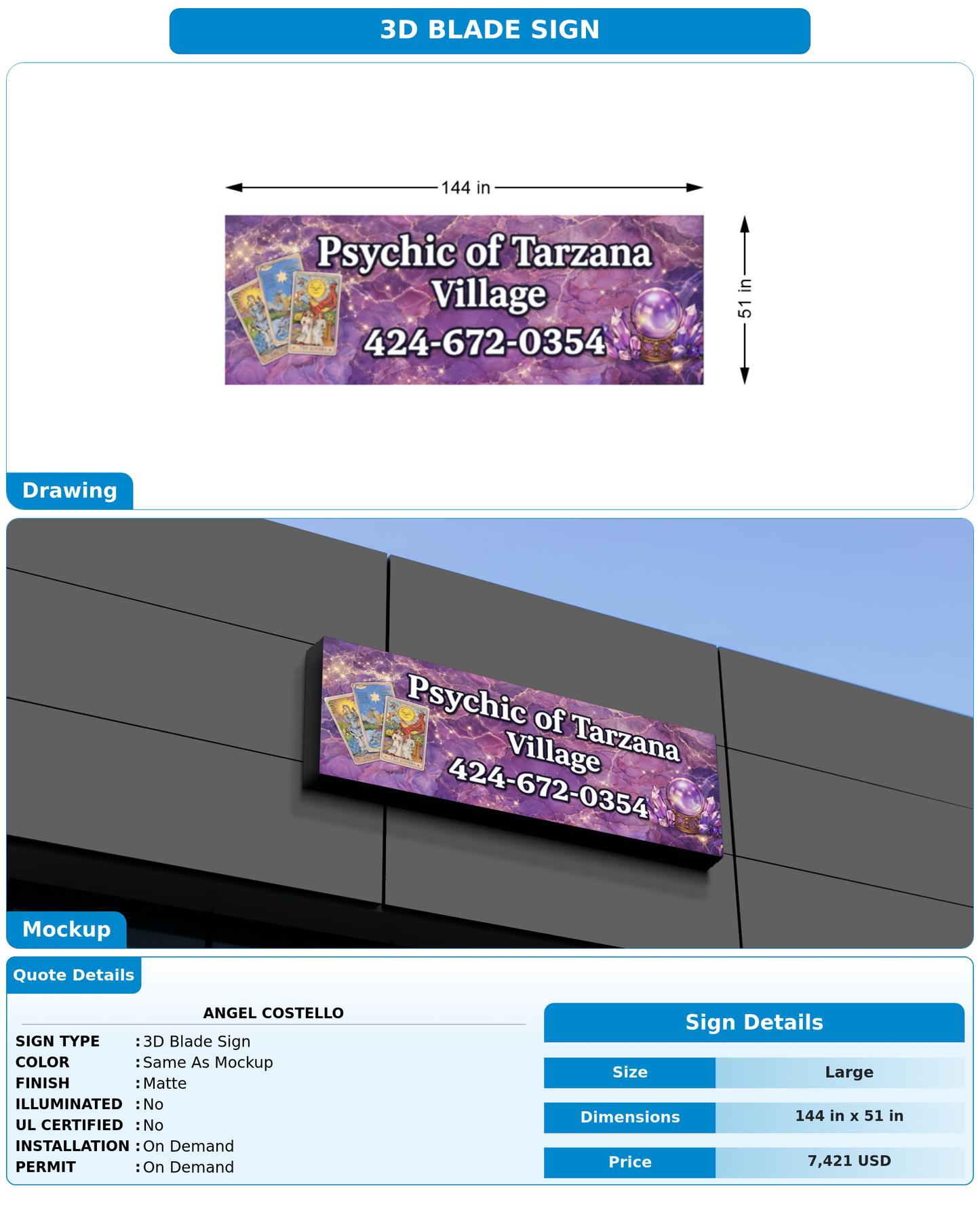 CUSTOM MOCKUP SIGN FOR Angel Costello