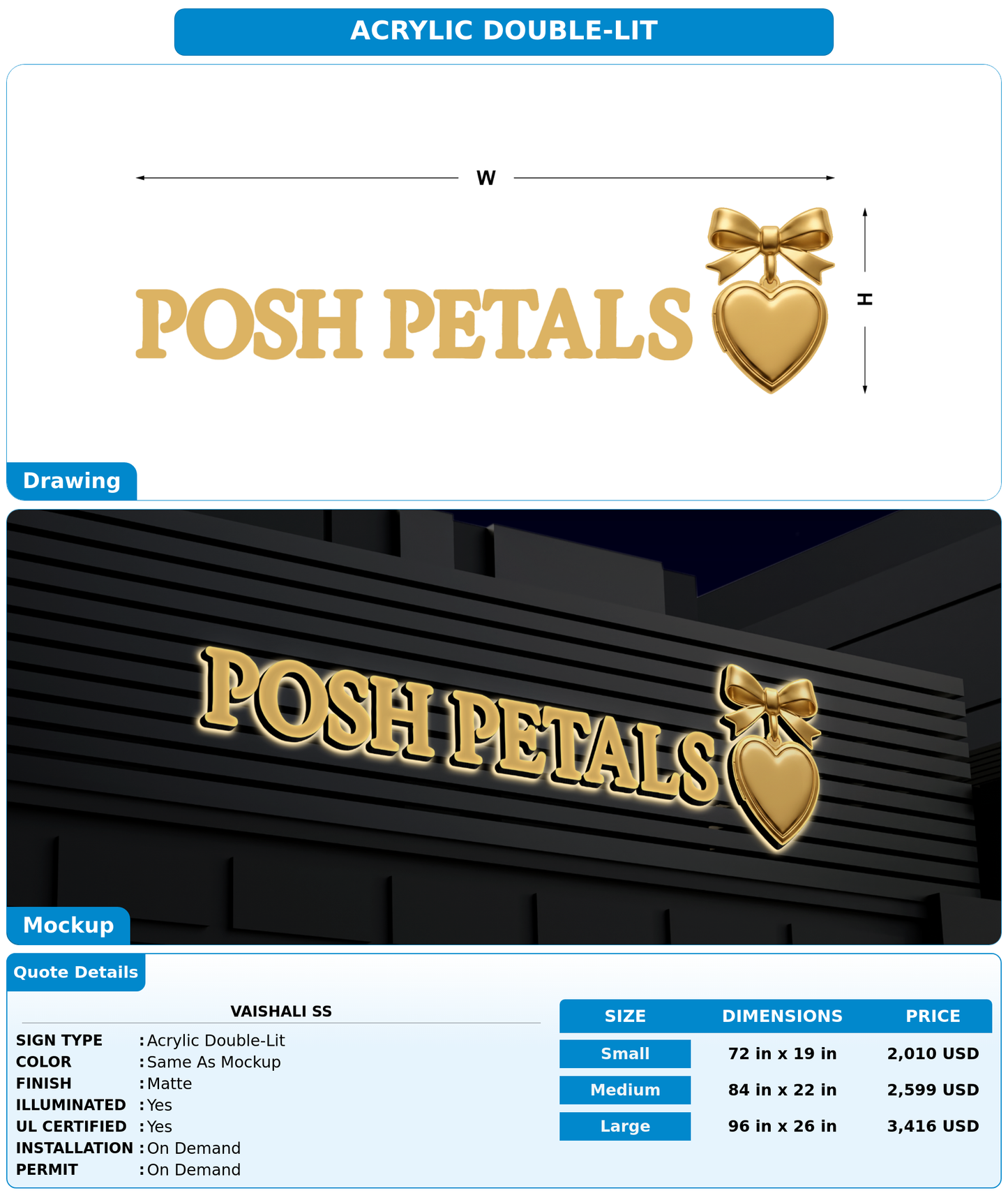 CUSTOM MOCKUP SIGN FOR Vaishali  SS