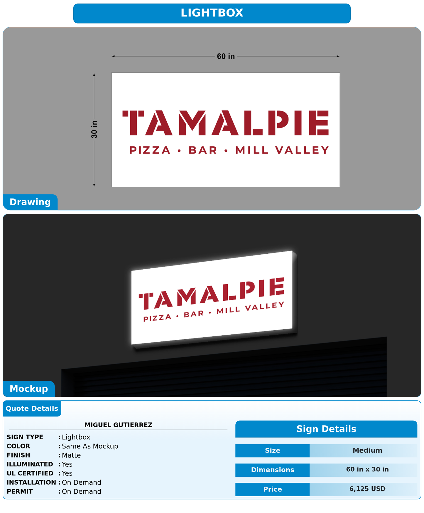 CUSTOM MOCKUP SIGN FOR Miguel Gutierrez