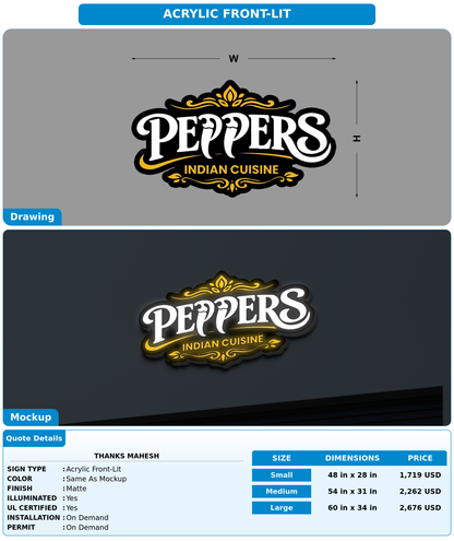 CUSTOM MOCKUP SIGN FOR Thanks mahesh