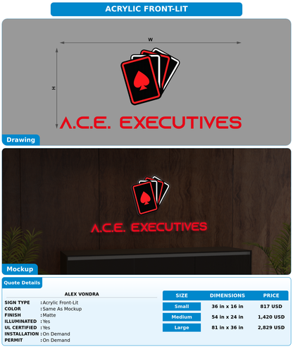 CUSTOM MOCKUP SIGN FOR Alex Vondra