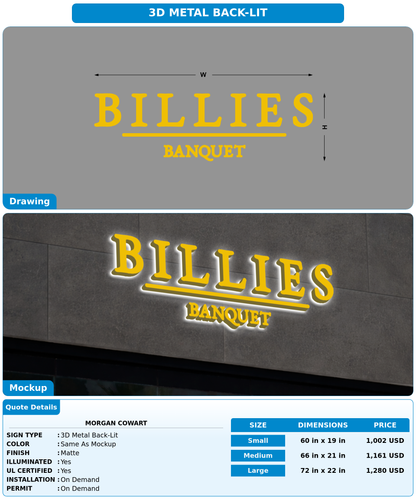 CUSTOM MOCKUP SIGN FOR Morgan Cowart