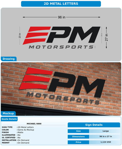 CUSTOM MOCKUP SIGN FOR Michael Hani