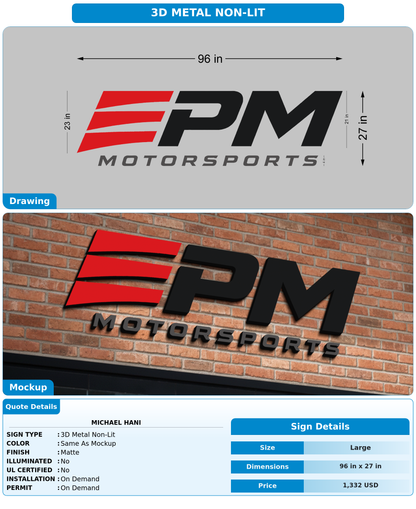 CUSTOM MOCKUP SIGN FOR Michael Hani