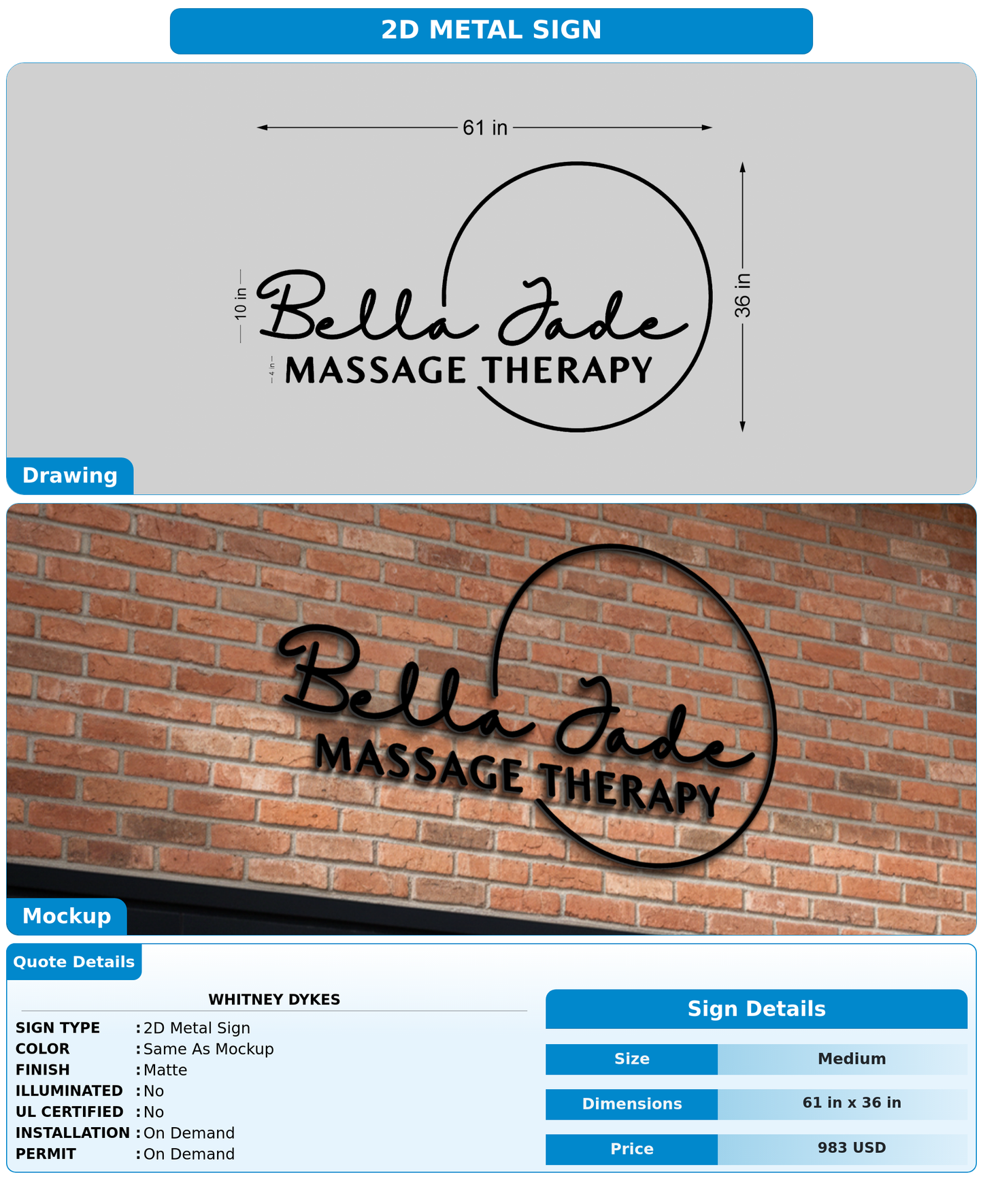 CUSTOM MOCKUP SIGN FOR Whitney Dykes