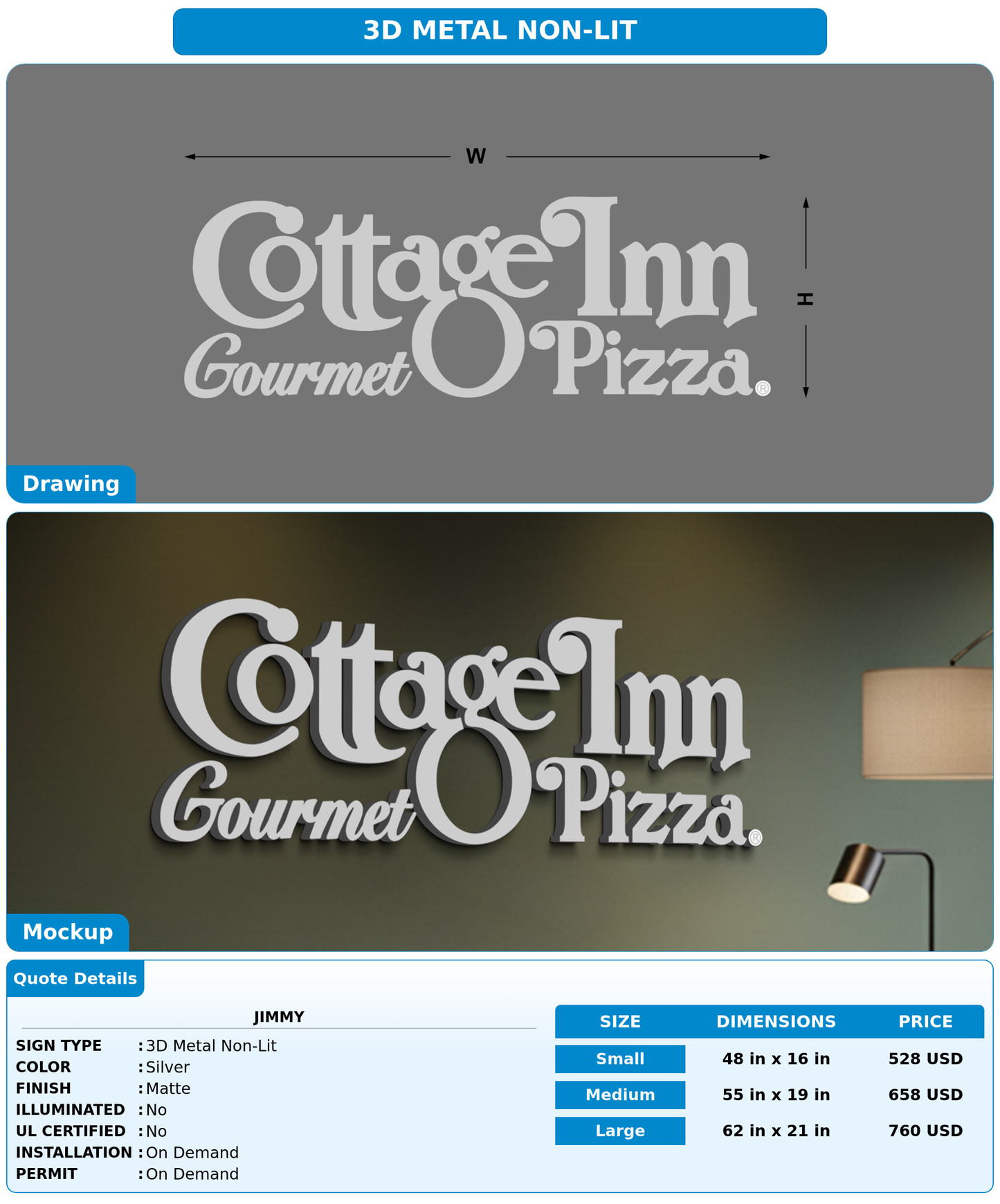 CUSTOM MOCKUP SIGN FOR Jimmy