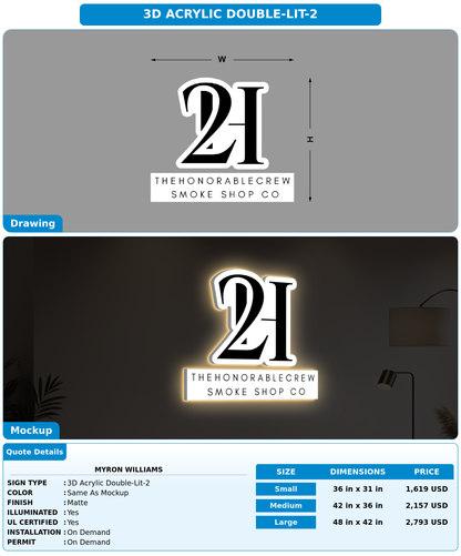 CUSTOM MOCKUP SIGN FOR Myron Williams