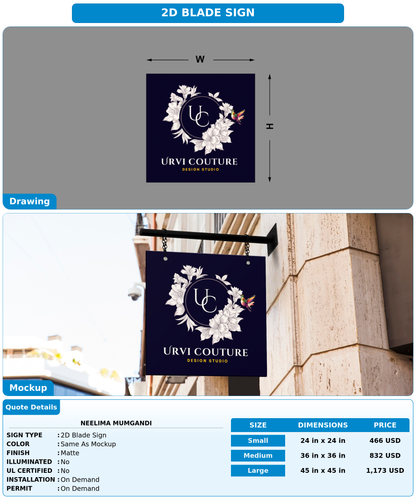 CUSTOM MOCKUP SIGN FOR Neelima Mumgandi