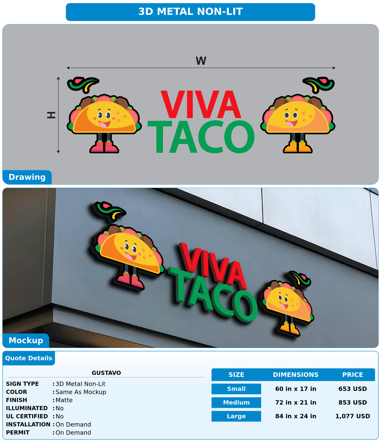 CUSTOM MOCKUP SIGN FOR gustavo