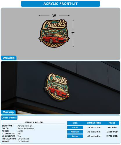 CUSTOM MOCKUP SIGN FOR Jeremy A Kellch