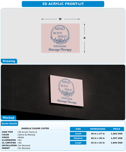 CUSTOM MOCKUP SIGN FOR Danielle Colene Custer