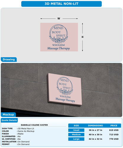 CUSTOM MOCKUP SIGN FOR Danielle Colene Custer