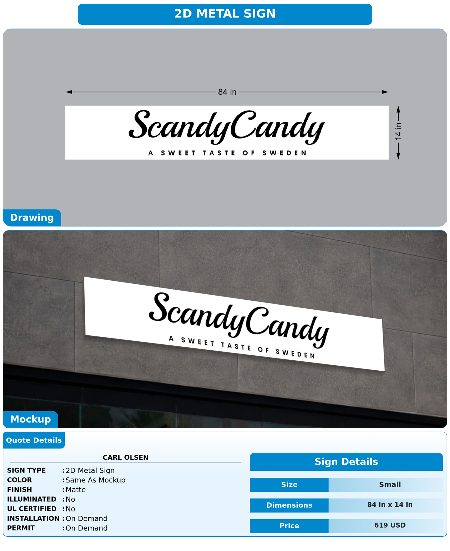 CUSTOM MOCKUP SIGN FOR Carl Olsen