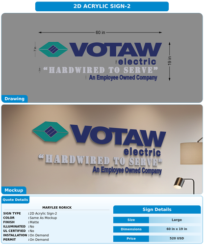 CUSTOM MOCKUP SIGN FOR Marylee Rorick