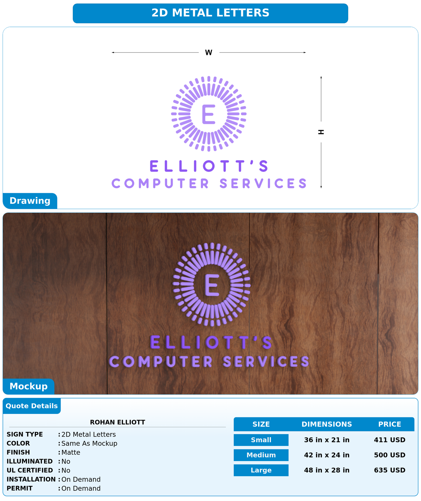 CUSTOM MOCKUP SIGN FOR rohan elliott