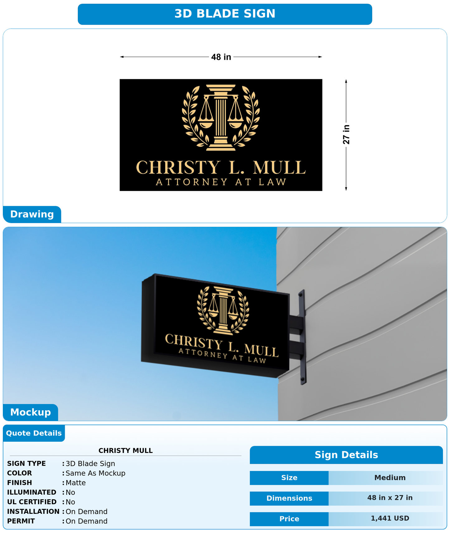 CUSTOM MOCKUP SIGN FOR Christy Mull