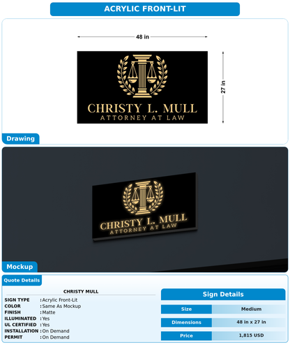 CUSTOM MOCKUP SIGN FOR Christy Mull