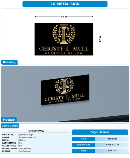 CUSTOM MOCKUP SIGN FOR Christy Mull