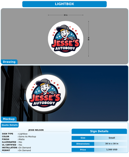 CUSTOM MOCKUP SIGN FOR Jesse Nelson